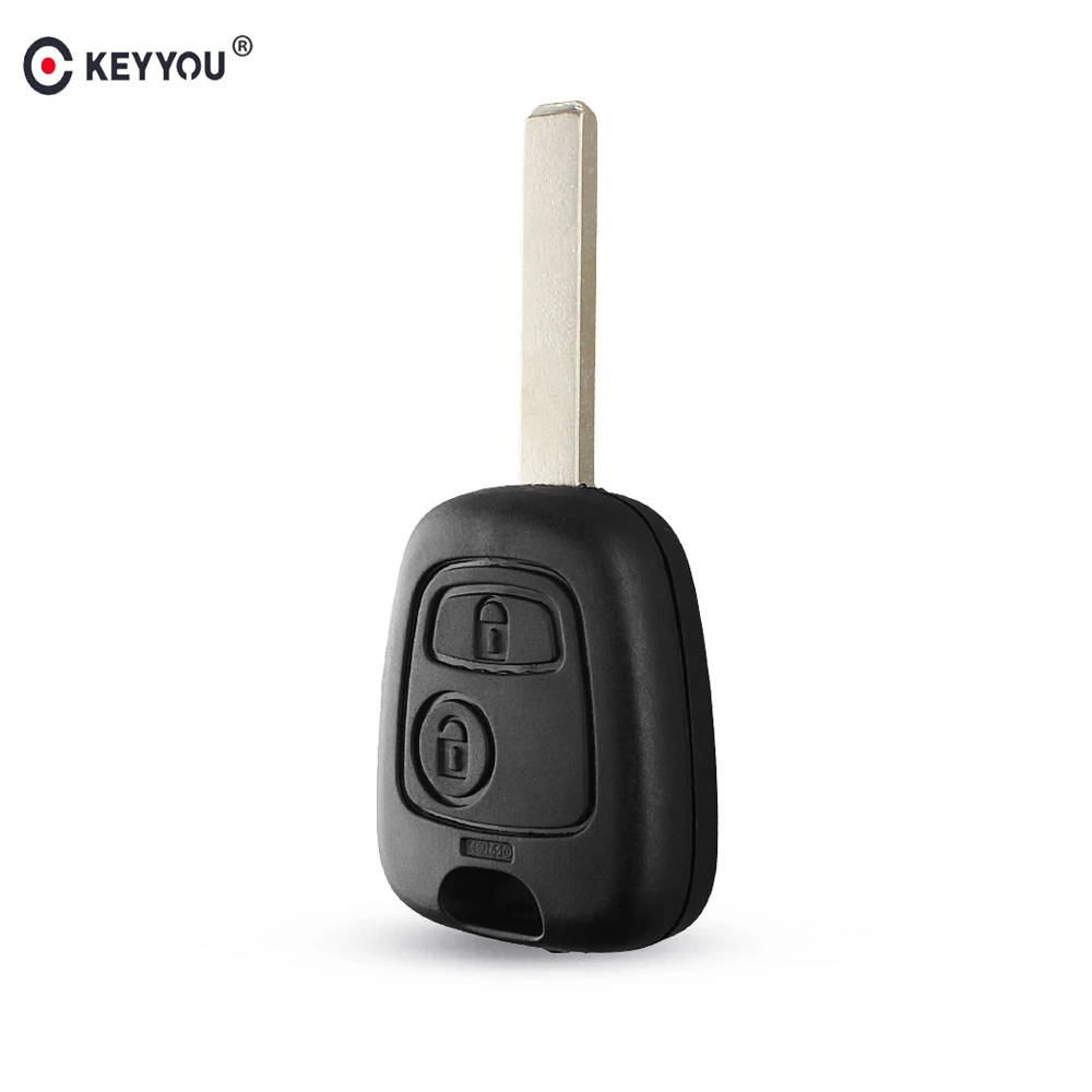 KEYYOU чехол для дистанционного ключа от машины 2 кнопки корпус Citroen C1 C2 C3 / Pluriel C4 C5 C8