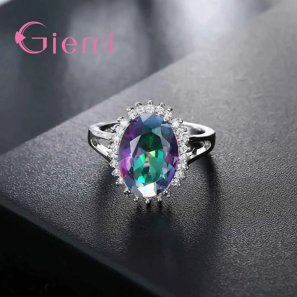 Кольцо из серебра 925 пробы с фиолетовым цветком и кристаллами|Кольца| |