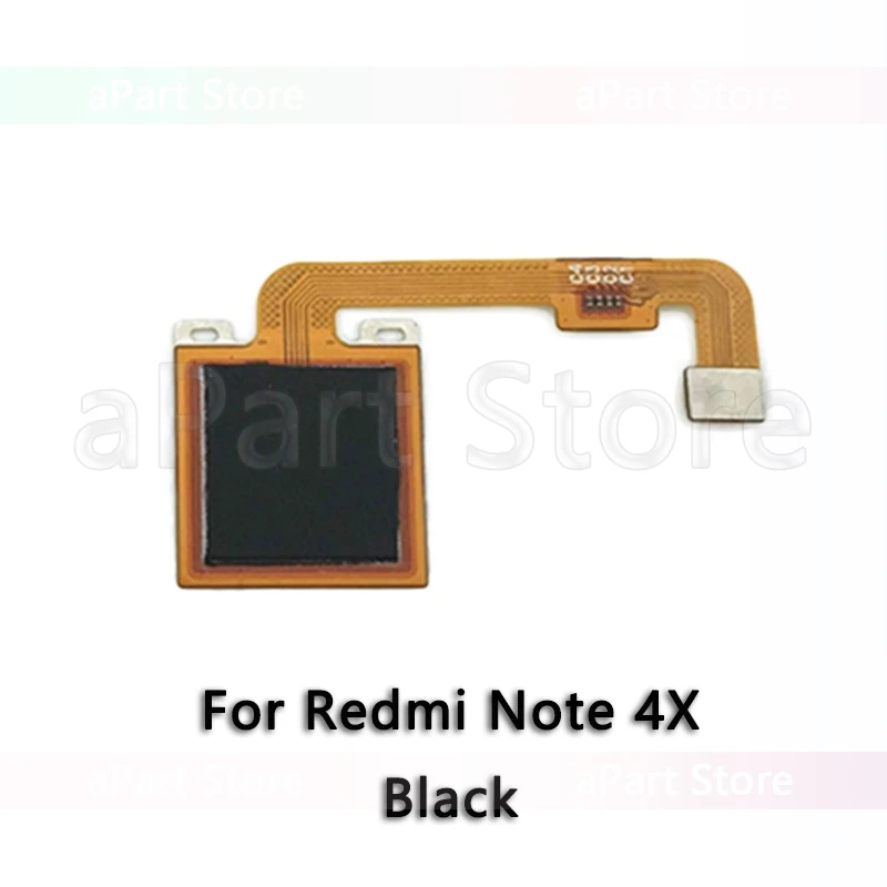Note4 X Black Для Xiaomi Redmi Note 4 4x Global Pro оригинальная задняя кнопка домой датчик отпечатков пальцев гибкий кабель для телефона запчасти - Цвет: Note4 X Black