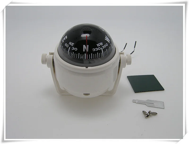 Морской светодиодный навигации компас-фонарь для паруса корабля 12V лодка яхта черного и белого цвета