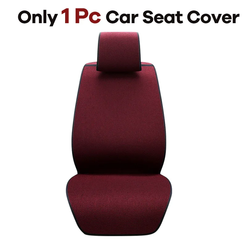 1Pc Red Cushion Partol дышащий Лен сиденья Pad Универсальный автомобильных чехлов авто подушки сиденья протектора автомобиля аксессуары для интерьера - Название цвета: 1Pc Red Cushion