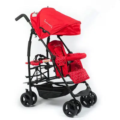 Red A Kinderwagon, двойная детская коляска, большой светильник, складной, супер светильник, для близнецов, детская коляска, две коляски, коляска с автокреслом - Цвет: Red A