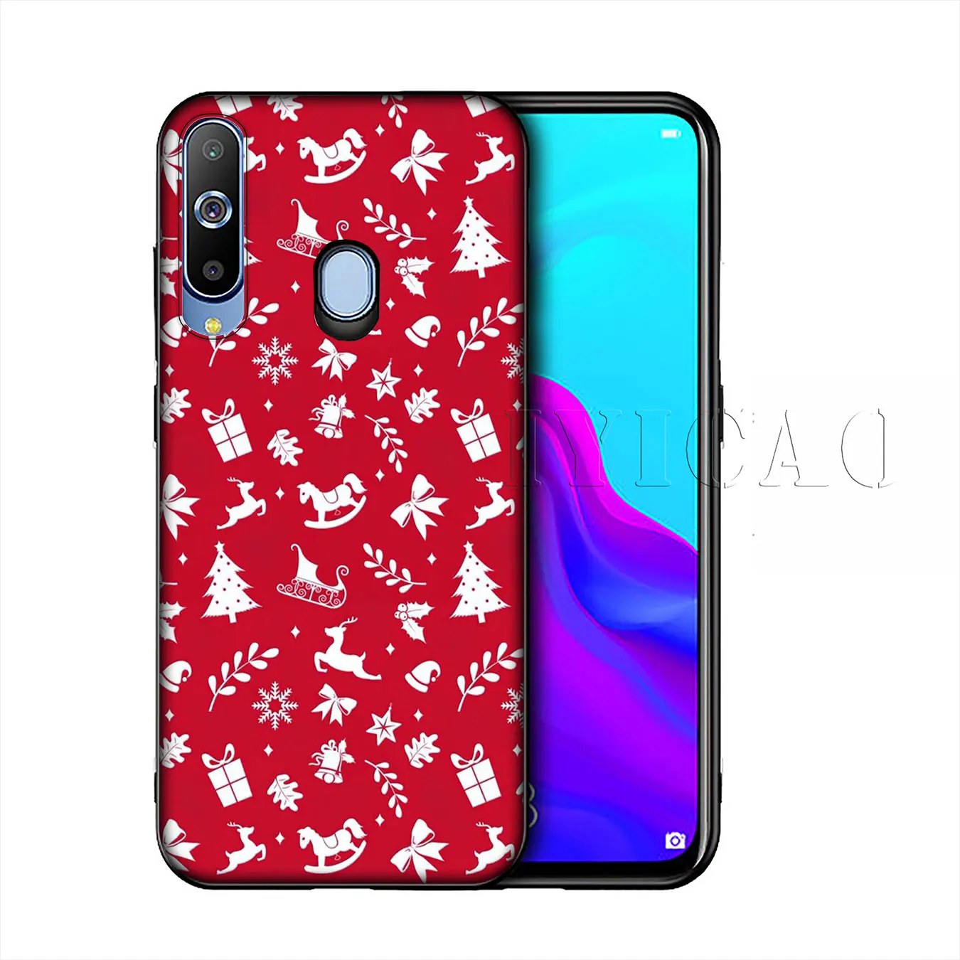 IYICAO New Year Christmas Soft Silicone Case for Samsung Galaxy A70 A60 A50 A40 A30 A20 A10 A50S A40S A30S A20E A10S Black Cover |