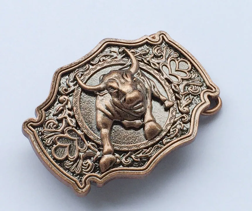 3D Bull красная латунная пряжка для ремня в западном стиле металлическая ковбойская SW-BY869 новое состояние с постоянный запас