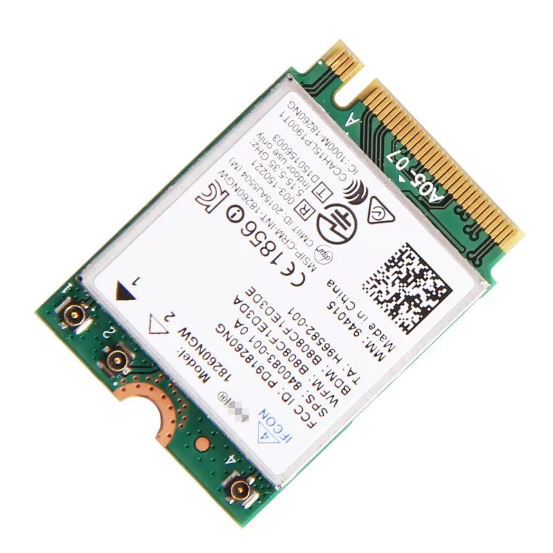 Wlan сеть для ноутбука Intel 18260NGW трехдиапазонная Беспроводная AC 18260 NGFF 802.11ac 867 Мбит/с