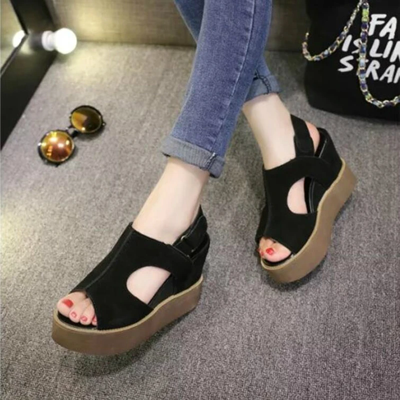WGZNYN 2017 Summer Shoes Woman Sandals 10CM High Heels Women Casual Wedges Platform Roman zapatos mujer W3 | Обувь