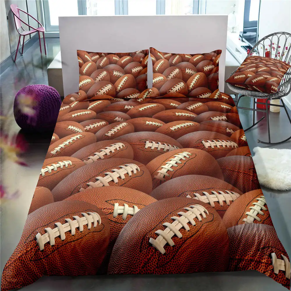 

3D Boys Cool Baseball Sports Bedclothes Soft Quilt Comforter Cover Adults Children Twin Full Queen King Bedding Duvet Cover Set