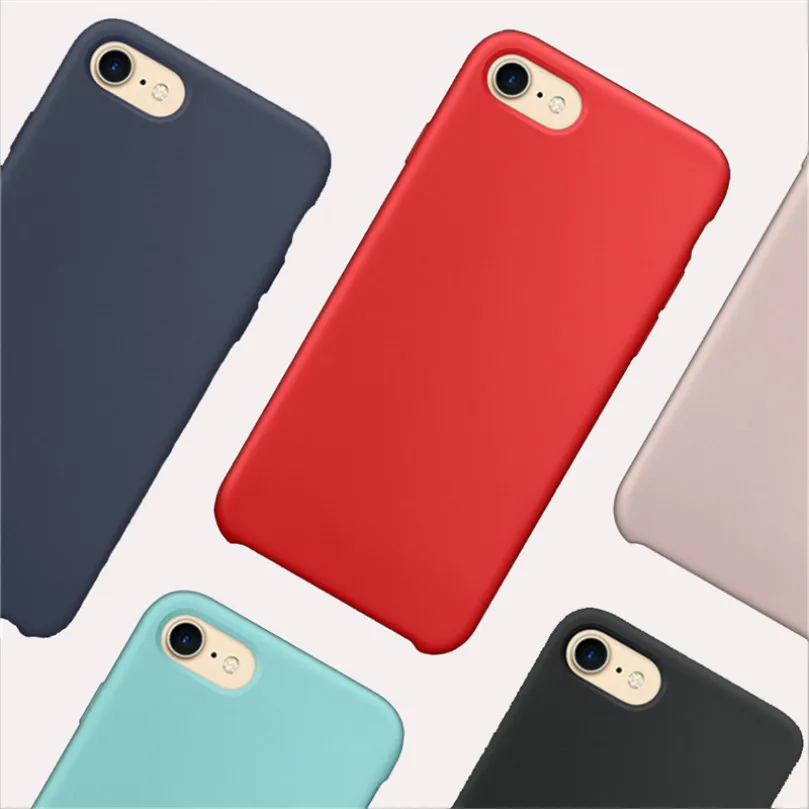 Цветной жидкий силиконовый чехол для iPhone 6 6s 7 8 Plus чехол для телефона для iPhone X XR XS MAX 7 8 6 6s чехол Чехол