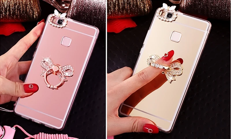 Perfume Bottle Finger Ring Holder Mirror Covers For Huawei P20 Pro Lite P10 P9 P8 Plus 2017 Honor 8 9 V8 Nova Cases Shell |