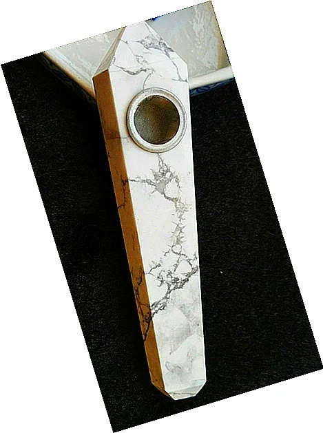 Natural Quartz white Turquoise wand point crystal smoking pipe tobacco cigarett treatment | Дом и сад