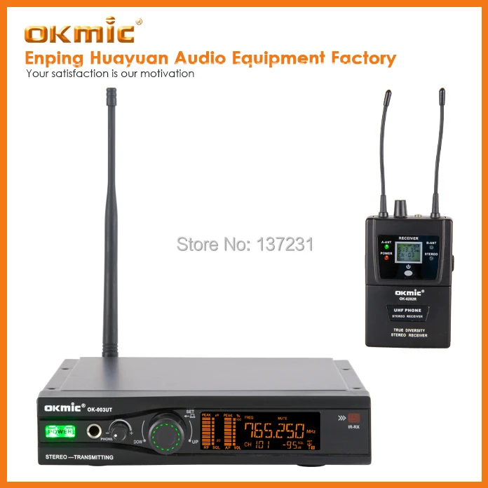 OKMIC OK-003UT+ OK-6202R сценические наушники система мониторинга Стерео приемники Беспроводная в ухо монитор система для на сцене монитор