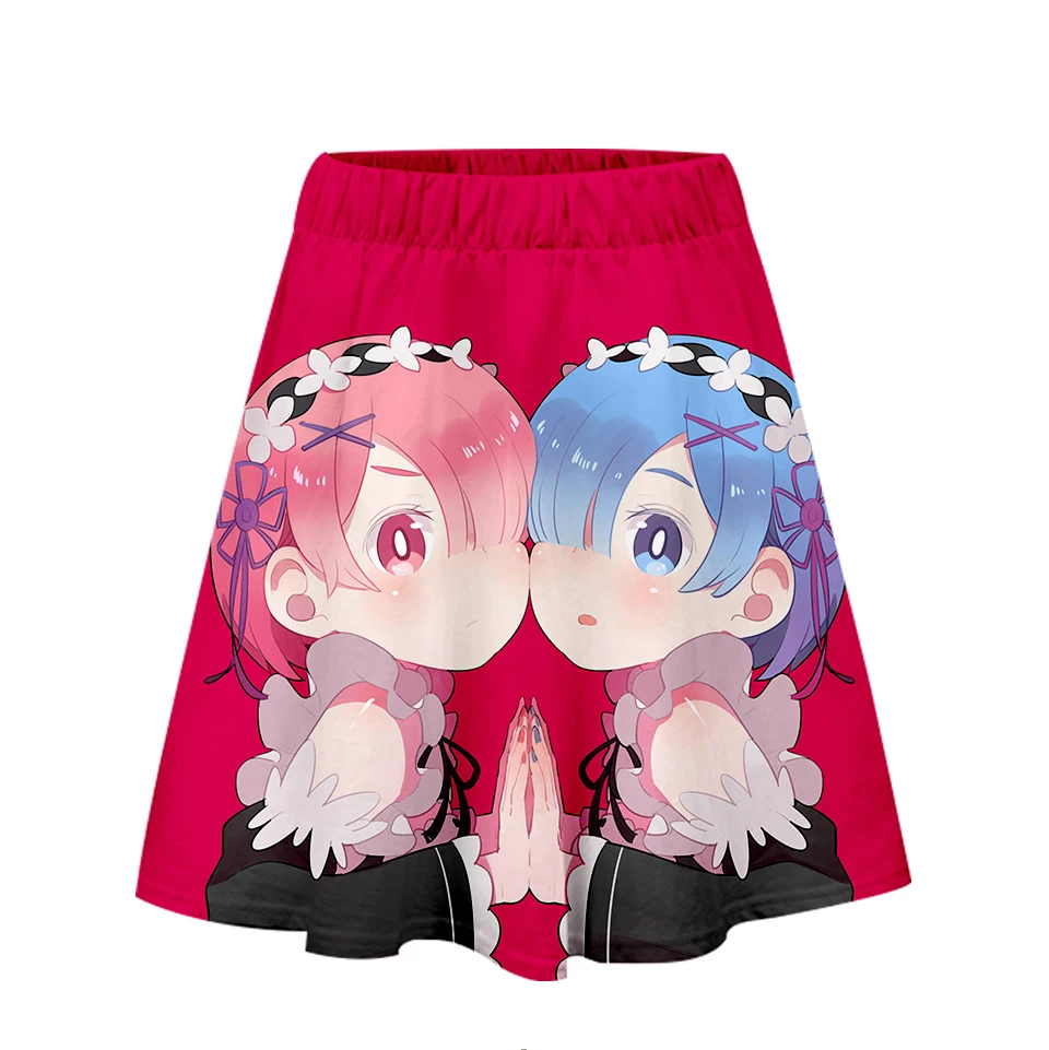 Юбка rem &amp ram Rem Женская Повседневная пикантная модная мультяшная анимация с