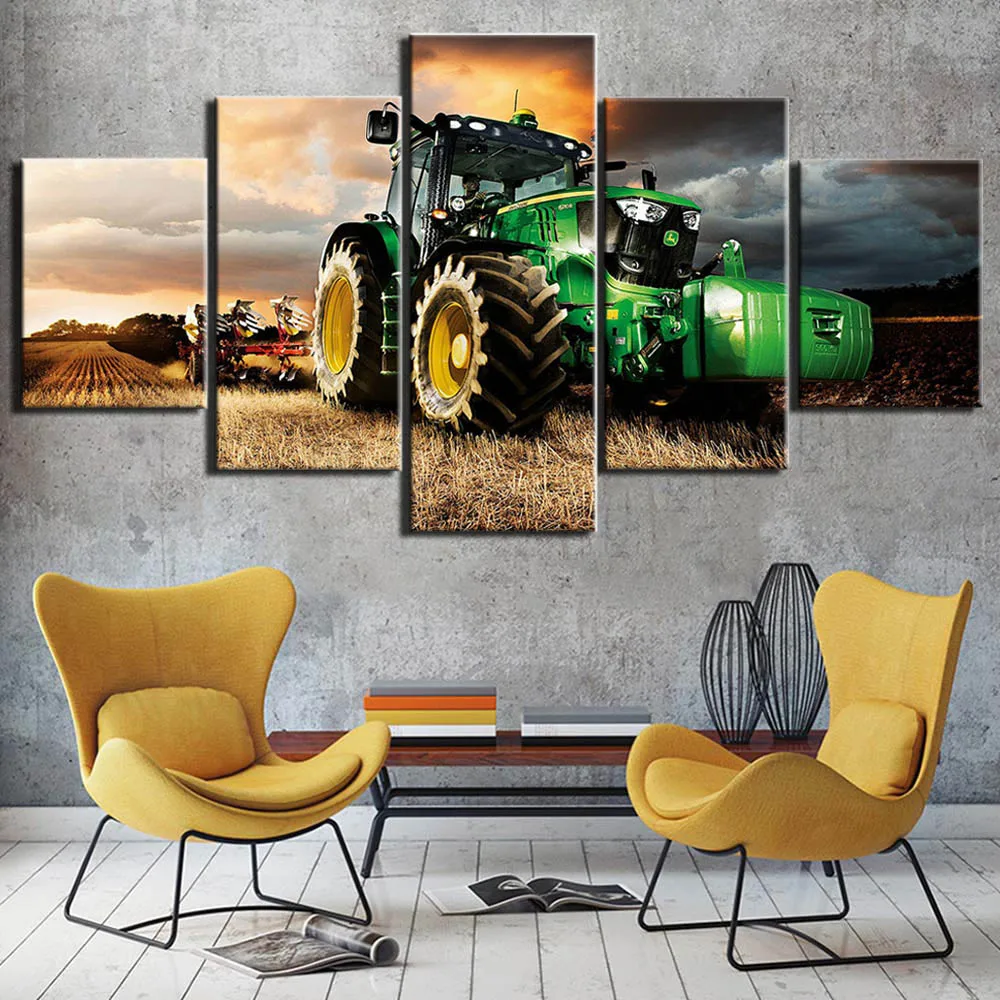 Холст Картина 5 шт. искусство трактор HD печатных wall art home decor холст картина печать