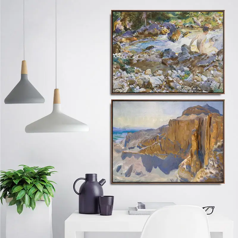 Home Decoration Art Wall Pictures Fro Living Room Poster Print Canvas Paintings American John Singer Sargent Landscape 4 | Дом и сад