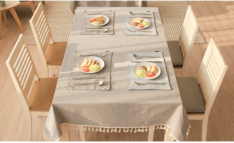 DUNXDECO Скатерть льняная хлопчатобумажная скатерть ткань скандинавский свежий