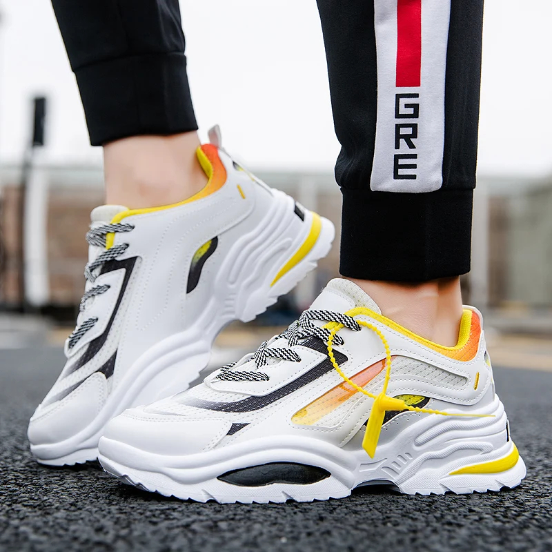 Sneakers Men 2019 Casual Shoes Breathable adults Masculino New Trend Fashion Lace Up Color matching Zapatilla | Обувь