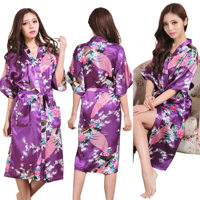 Атласные халаты для невест Свадебный халат пижамы шелковая пижама повседневный