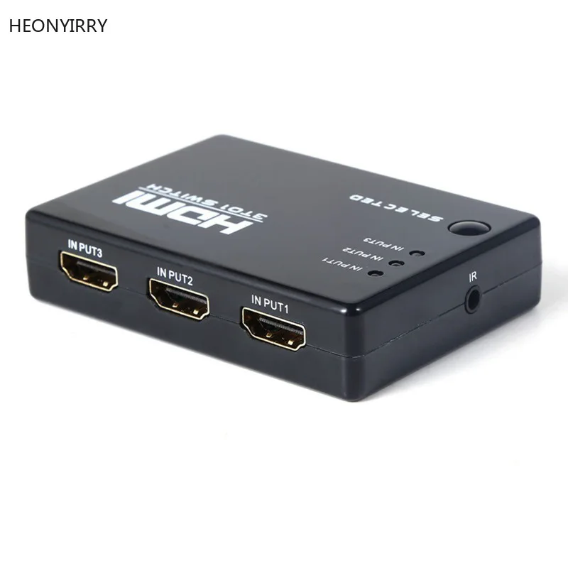 3 порта 1080P HDMI видеоразветвитель HDMI коммутатор, переключатель ИК-пульт дистанционного управления для HDTV для PS3 DVD