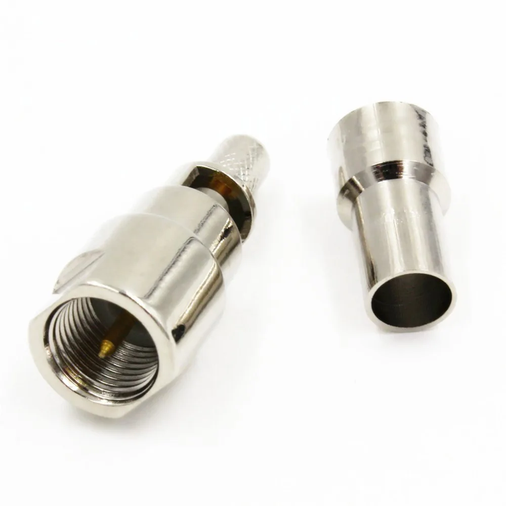FME штекер RF разъем прямой Мужской обжимной адаптер для кабеля RG174 LMR100 RG316|adapter