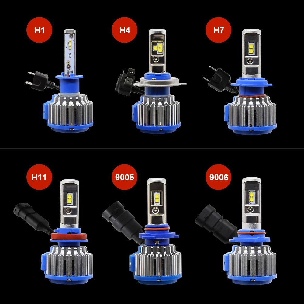 Super Bright 70w 6000k 8000lm CSP led light bulb H1 H7 H4 9005 9006 H11 motorcycle head lamp replacement headlight set with fan |