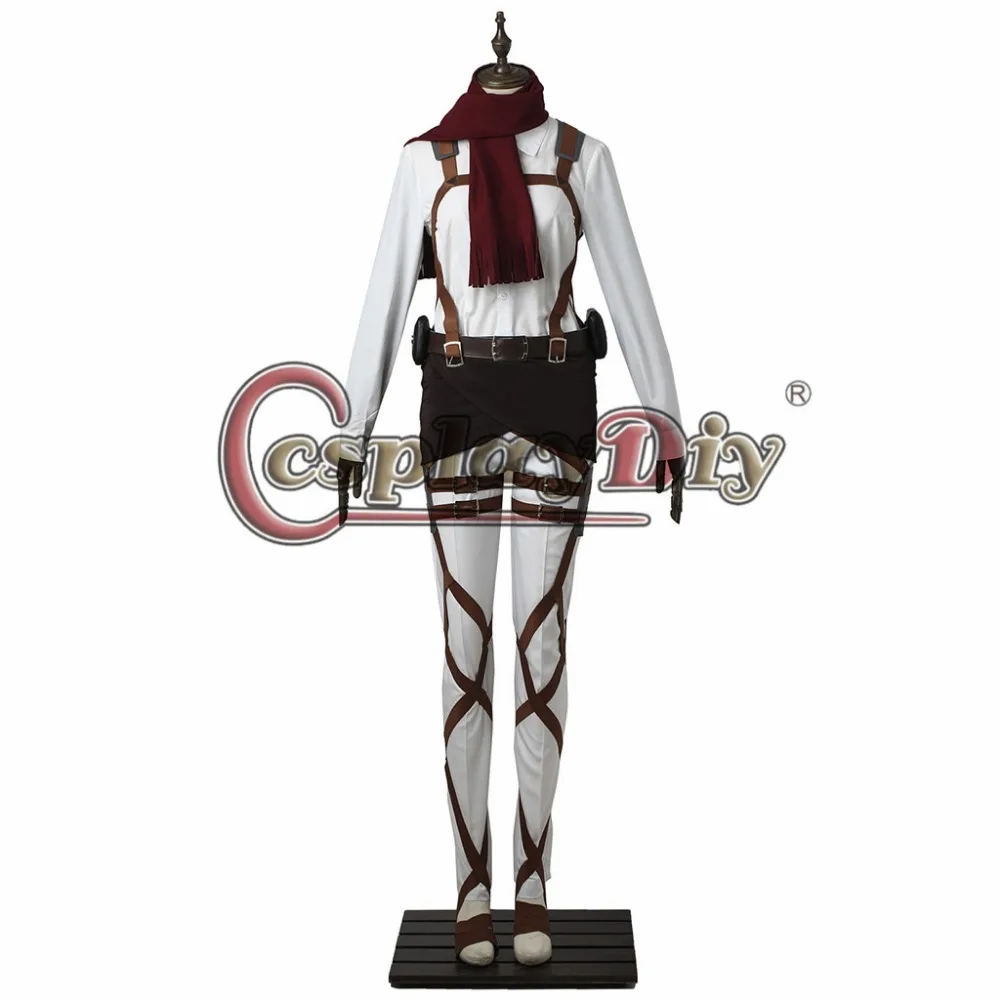 Косплей Сделай сам Аниме атака на Титанов Микаса Акерман косплей костюм для