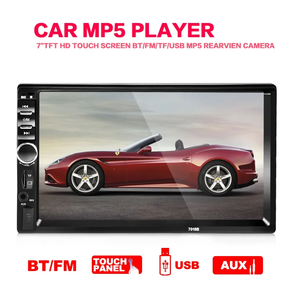 BYNCG 7018B автомобильное радио 2 DIN 7 дюймов Bluetooth аудио в тире сенсорный экран автомобильное радио аудио стерео MP3 MP5 плеер для Авторадио