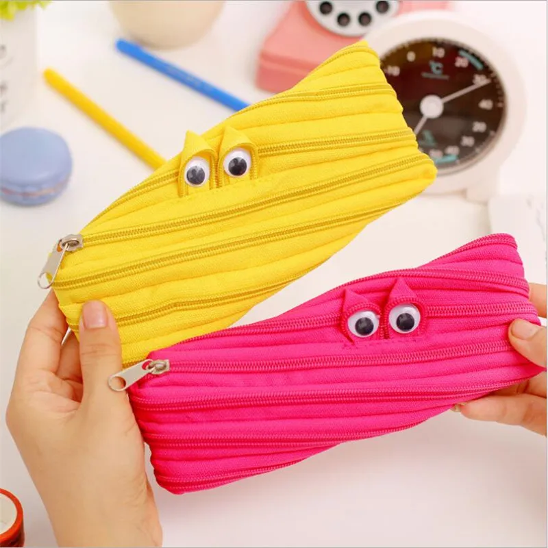 1 шт./лот студенческие канцелярские товары на молнии сумка для ручек с большими