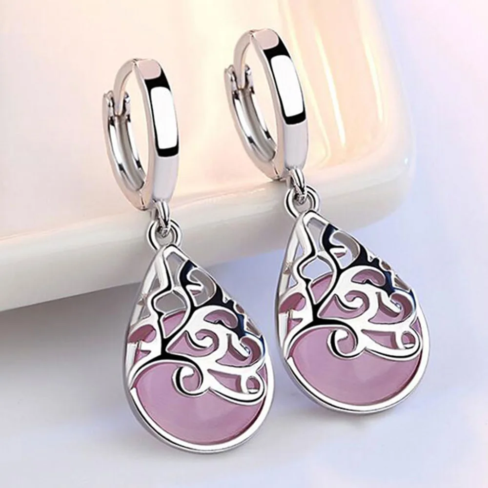 Dovolov уникальный дизайн серебро/розовый цвет висячие серьги для женщин высокое