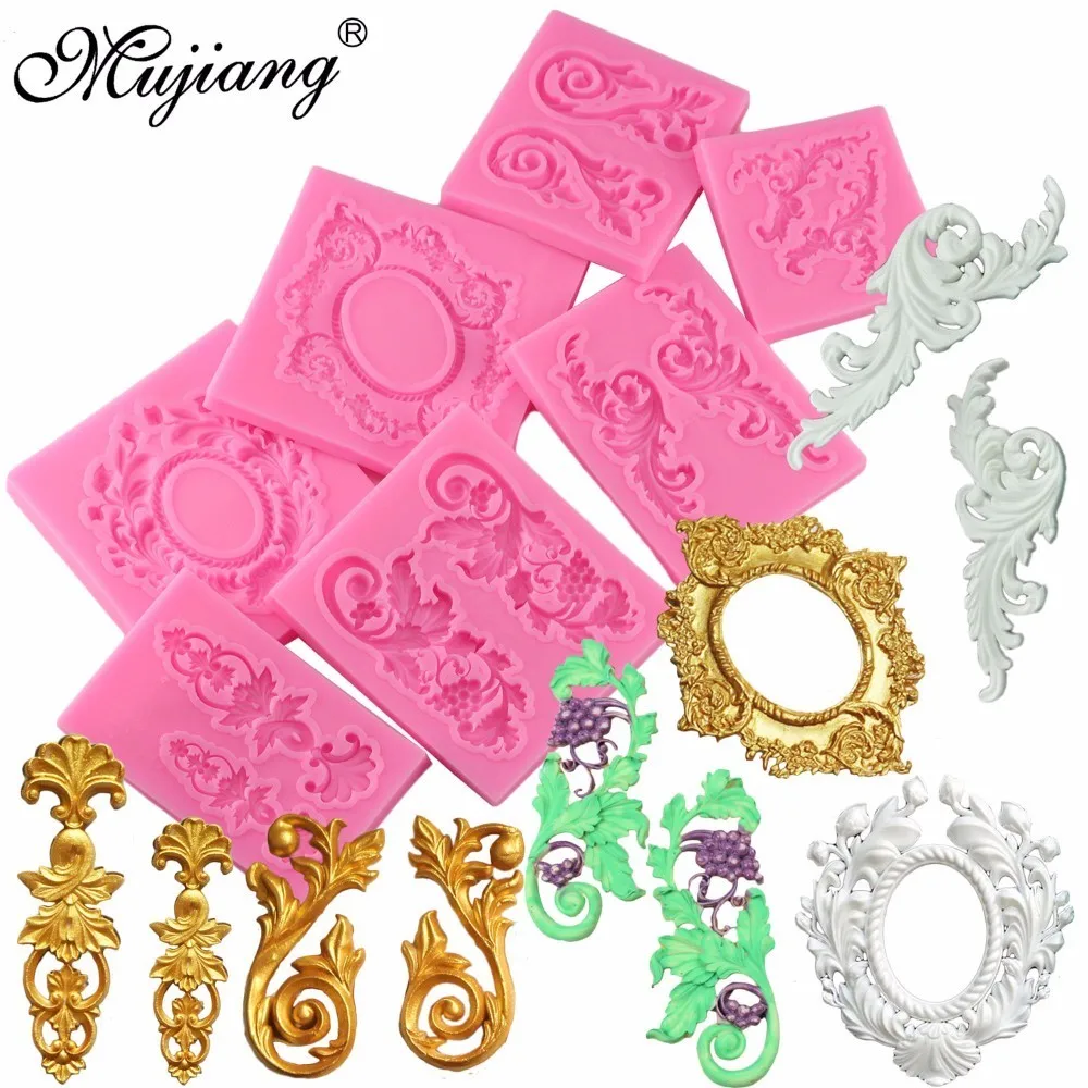 3D рулоны в стиле барокко силиконовая форма рельефные инструменты для украшения