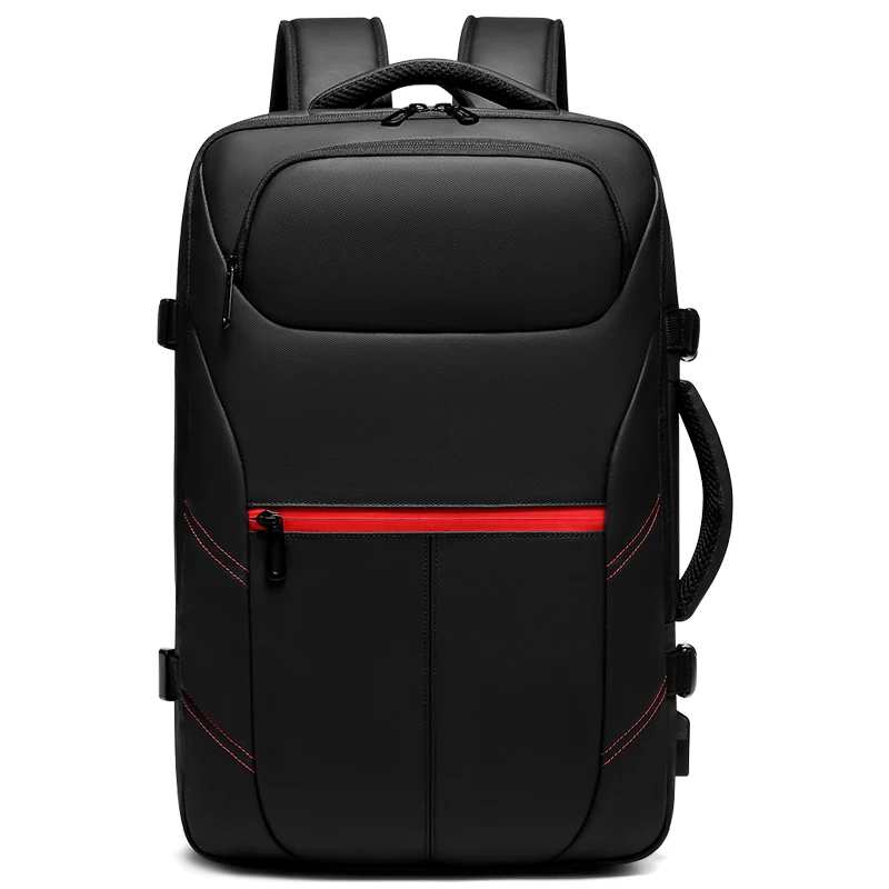 Черный EURCOOL путешествия рюкзак большой Ёмкость мужской Mochila Расширяемый Рюкзак с зарядка через usb ноутбук рюкзак Водонепроницаемый n1962 - Цвет: Черный