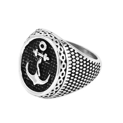 Классический якорь перстень Байкер кольцо Нержавеющая сталь ювелирные изделия