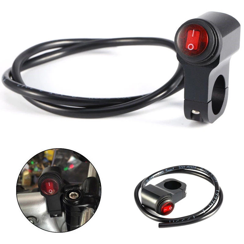 

Aluminum Quad ATV Pit Bike Handlebar LED Switch Rocker Button Universal Spiffy