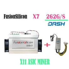 Asic Dash FusionSilicon X7 262G Dash miner X11 Dash добыча монет лучше, чем bitmain D5 D3 S9 Z9 Mini Байкал BK-X X10 BK-G28
