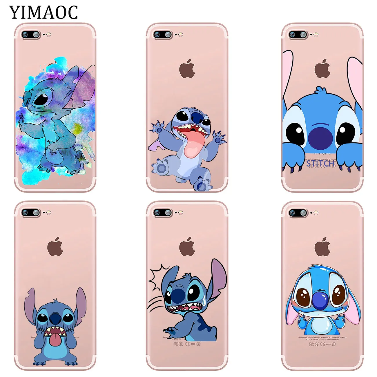 YIMAOC Lilo& Stitch Pengiun Star детский проблемный Мягкий силиконовый чехол для телефона для iPhone XR X XS 11 Pro Max 5 5S SE 6 6S 7 8 Plus 10