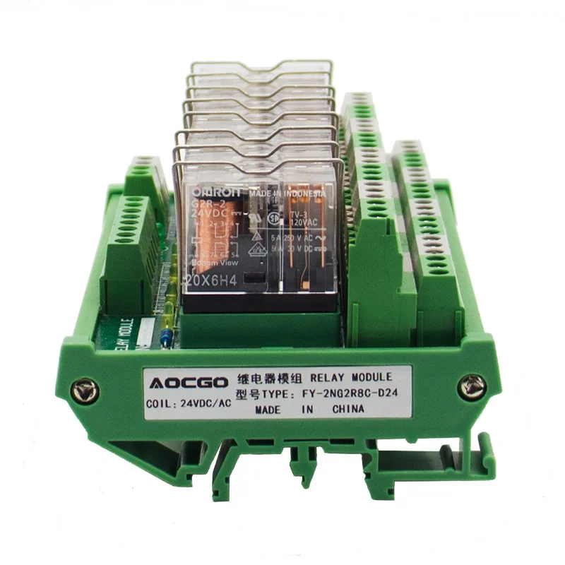 8-канальное реле интерфейса OMRON DPDT G2R-2 DIN Rail | Реле