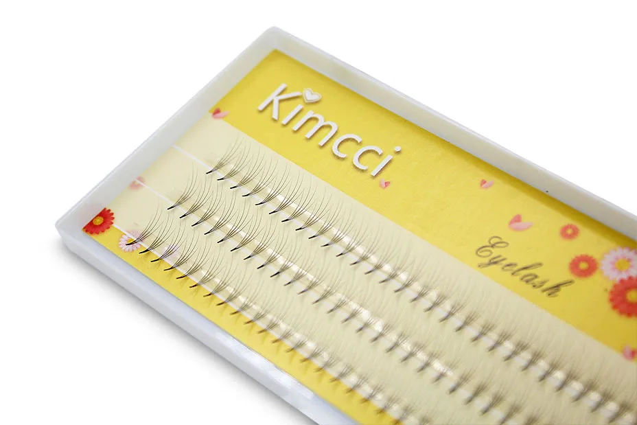 Kimcci 1 коробка большая емкость 90 пряди 4D наращивание ресниц 3D объем настоящая норковая полоса ресницы индивидуальные ресницы натуральный стиль