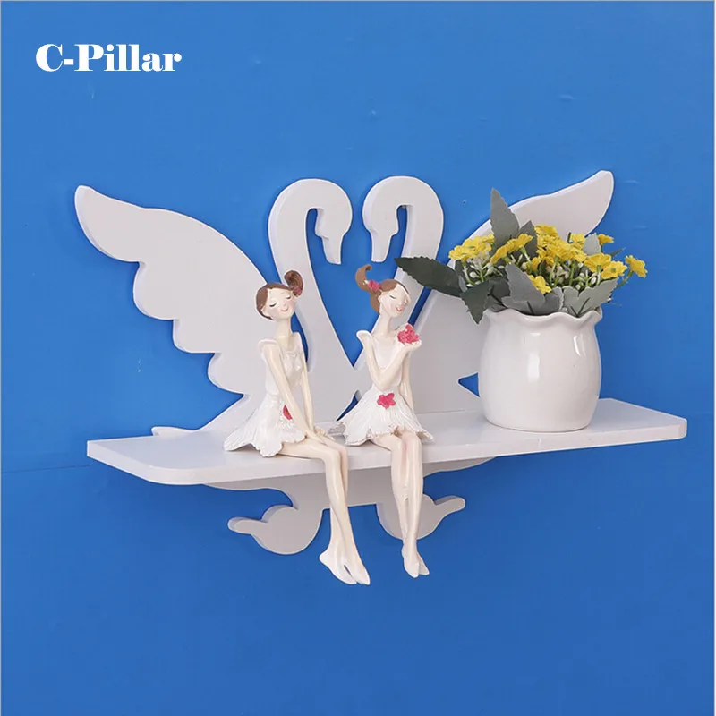 

1PC Waterproof Wood Wall Mounted Bathroom Shelf Rack Wooden Plastic Composite Storage Shelves Home Organizer Floating Holders