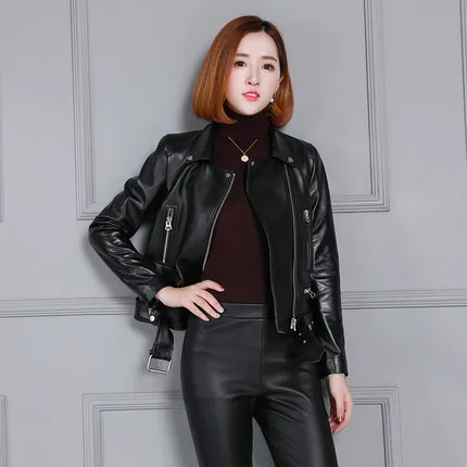 Tao Ting Li Na New Lapel Fashion Casual Locomotive Slim Jacket 18KC2