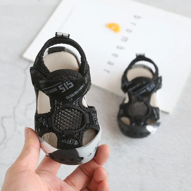 Летние детские сандалии из натуральной кожи обувь для маленьких мальчиков и