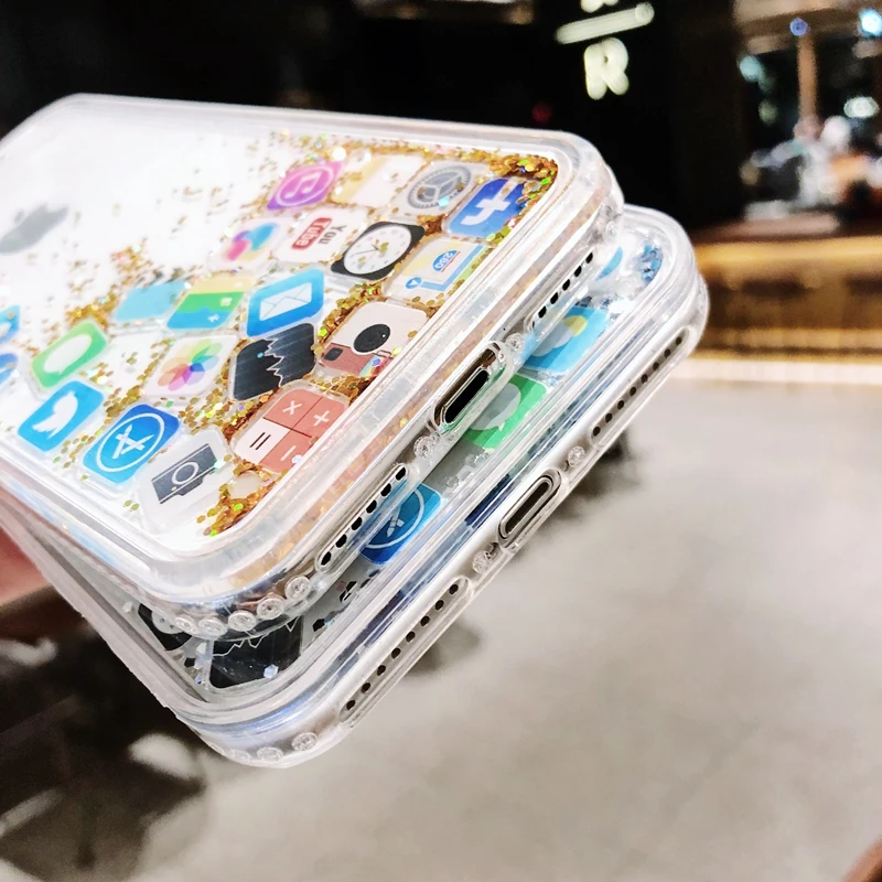 3D модные мобильные приложения значок шаблон чехол для iPhone X мигающий