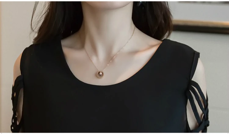 Женские летние платья 2019 черное шифоновое женское платье с круглым вырезом и