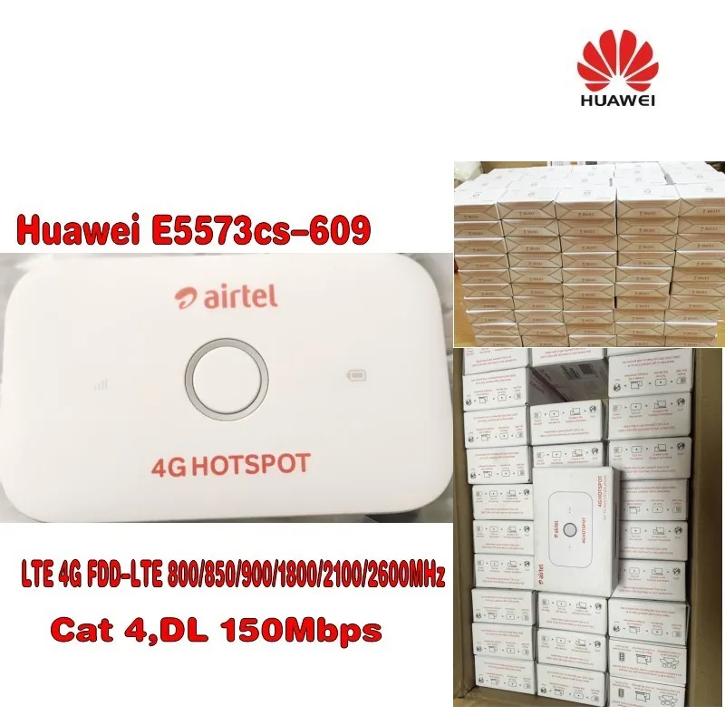 Партия 100 шт 150 Мбит/с huawei E5573 E5573Cs-609 Портативный 4G LTE Карманный wifi-роутер поддержка LTE TDD и FDD сети