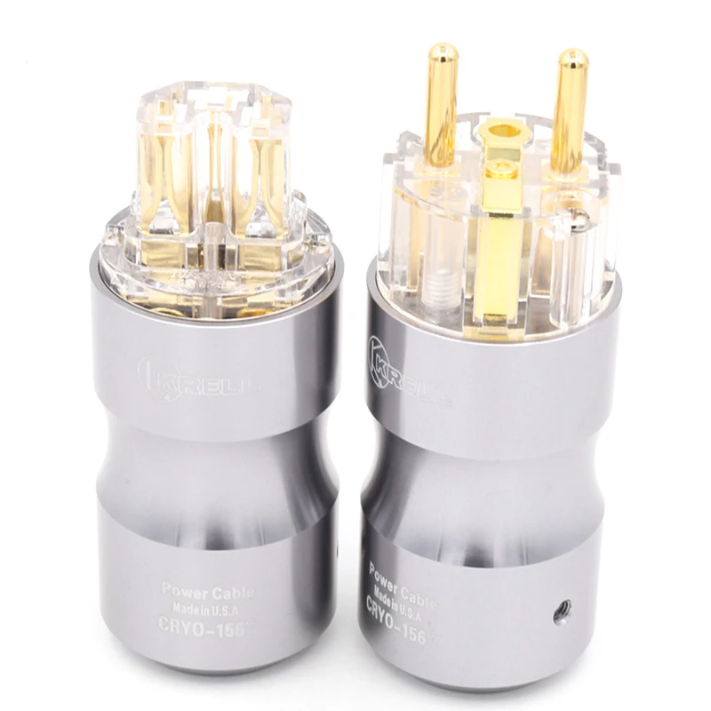 1 пара прозрачная вилка европейского стандарта 24 к|connector iec|connectors for cablesconnector ac |