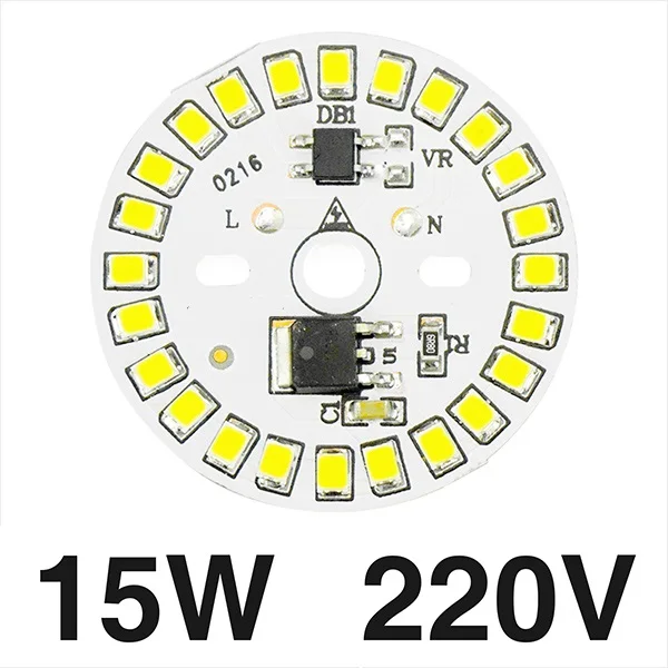 15W 5PCS 5 шт. светодиодный SMD чип 3W 5 Вт 7 Вт 9 Вт 12 Вт 15 Вт Светодиодный светильник ac220в умный IC светодиодный светильник для DIY лампа Точечный светильник Холодный белый Теплый белый - Испускаемый цвет: 15W 5PCS