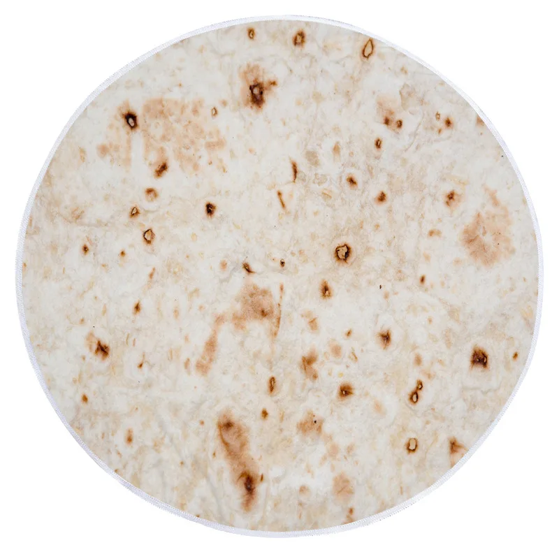 Банное полотенце пляжное круглое тканевое с принтом мексиканского торта гобелен