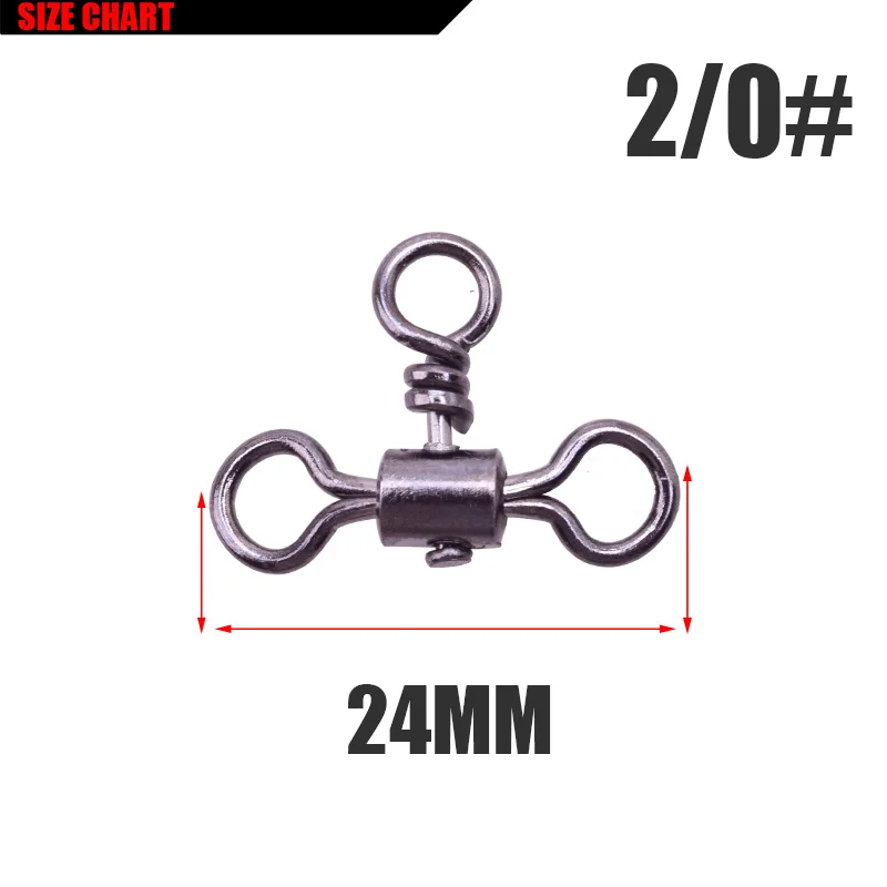 SIZE 24MM 10 шт./лот 3 степенями свободы Вертлюги для рыбалки вертлюги аксессуары для рыбалки рыболовные снасти Разъем роликовых вертлюгов PR-537 - Цвет: SIZE 24MM