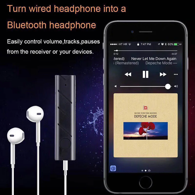 CALETOP Bluetooth приемник 3 5 мм разъем AUX аудио Handsfree Caliing беспроводной адаптер с