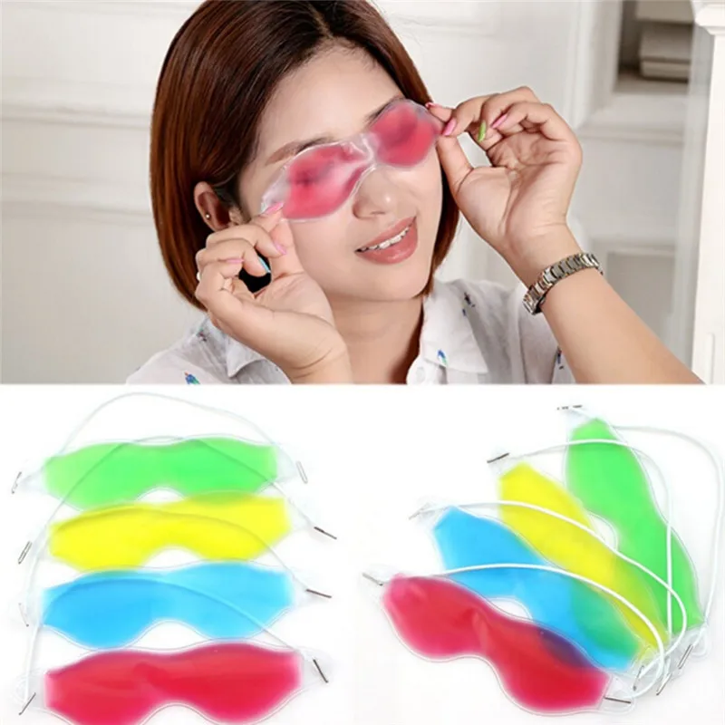 

Summer Style Dark Circles Removal Eye Fatigue Relief Eye Gel Ice Goggles Sleep Masks Random Color 19.5*5cm