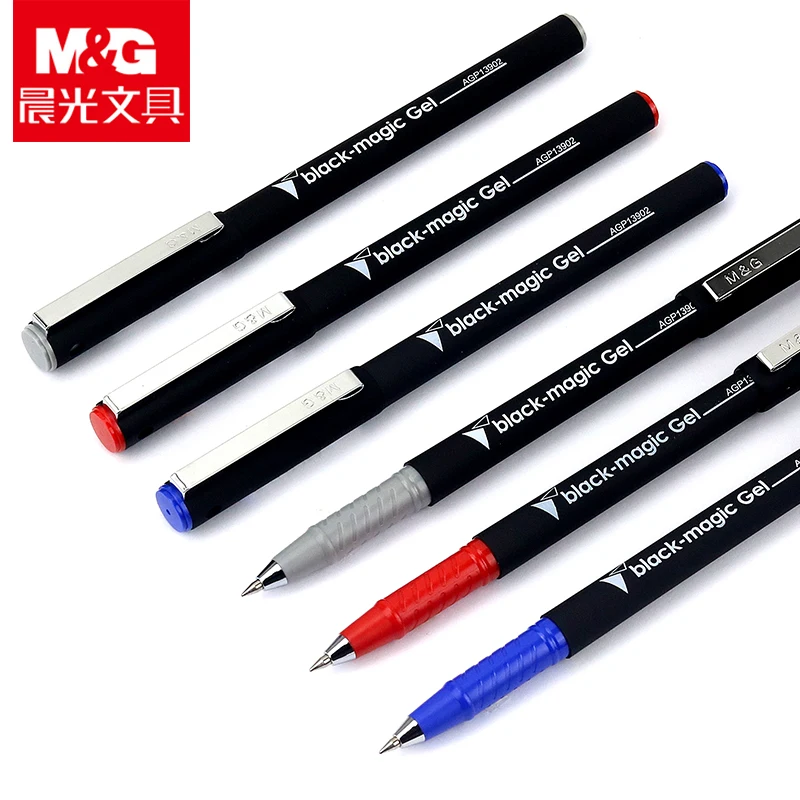 Ручка гелевая M & G AGP13902 3/6/9 шт. 0 5 мм черная синяя красная|Гелевые ручки| |