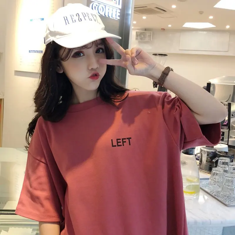 Летние женские футболки Япония Ulzzang милая футболка с коротким рукавом и
